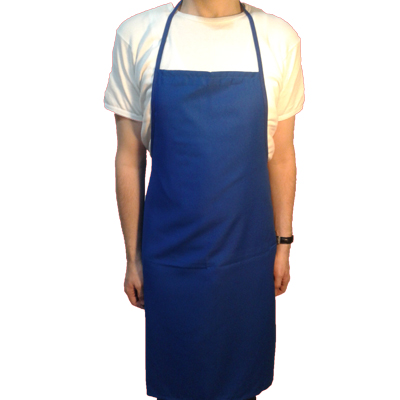 Askılı Mutfak Önlüğü Koyu Mavi Uzun  + 4 renk resim ve yazı baskı