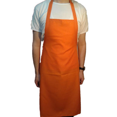 Askılı Mutfak Önlüğü Turuncu Uzun  + 4 renk resim ve yazı baskı