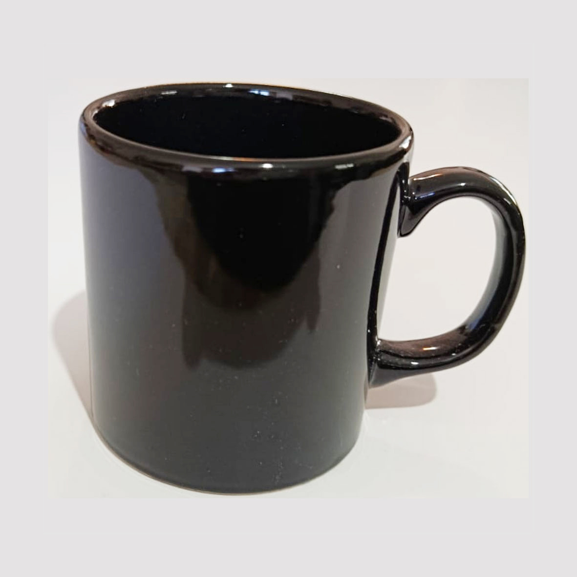 Siyah Parlak Seramik Kupa + karton kutu +  tasarım + baskı